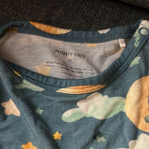 Posh Peanut Artemis Long Sleeve Peplum Ruffled Bummie Set - Picture 4 of 4